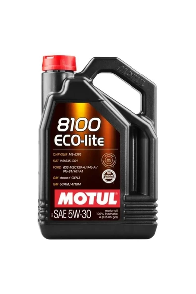 Motul 8100 Eco-Lite 5W-30 Dexos1 Tam Sentetik Motor Yağı 4 L