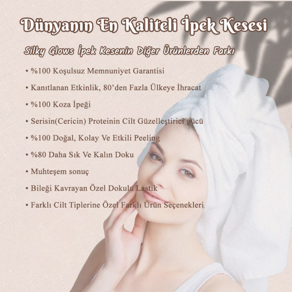 Hassiyeti Düşük Ciltler İçin Özel Tasarım: Silky Glows Sert İpek Kare Vücut Keseler - 5