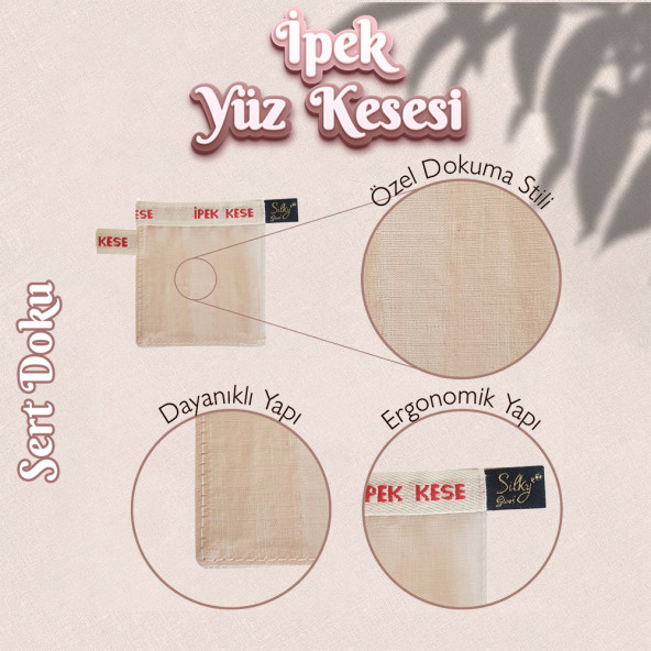 Hassiyeti Düşük Ciltler İçin Sert İpek Kare Yüz Kesesi - Silky Glows - 6