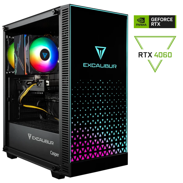 Casper Excalibur E65H.124F-BVB0X-0HD Intel Core i5 12400F 16 GB DDR4 RAM 500 GB SSD NVIDIA GeForce RTX 4060 FreeDos Masaüstü Bilgisayar
