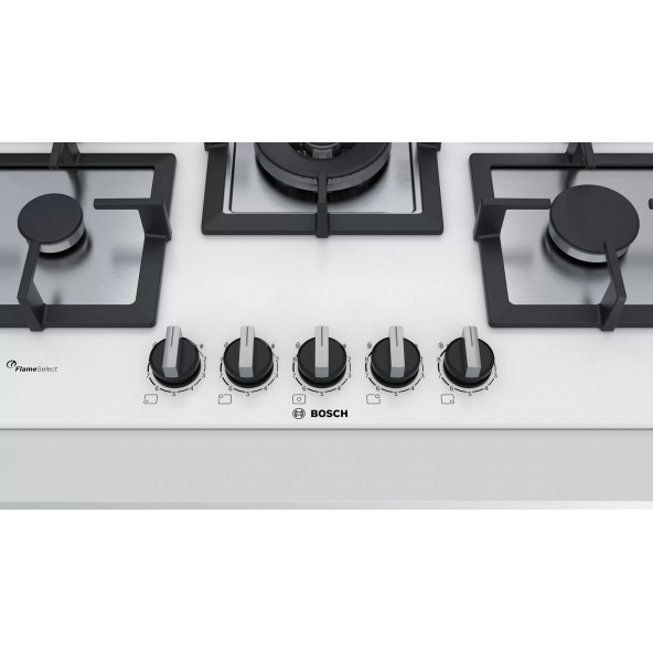Bosch PPQ7A2B20 Wok Gözlü Beyaz Cam Ankastre Ocak - 2