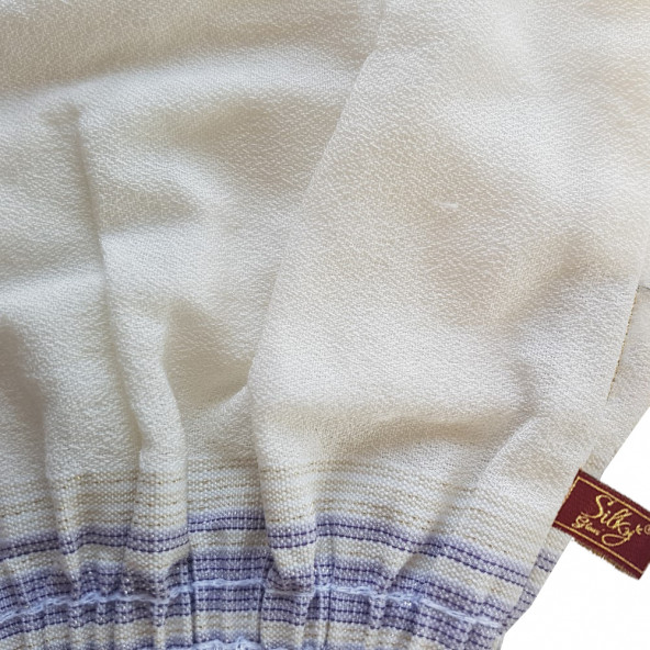 Silky Glows Hamam Vücut Kesesi - Beyaz (Vegan & Krep) - 3