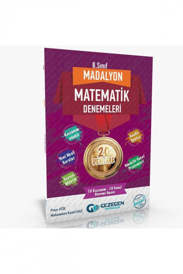 Gezegen Yayıncılık 8.Sınıf Madalyon Matematik 20 Deneme