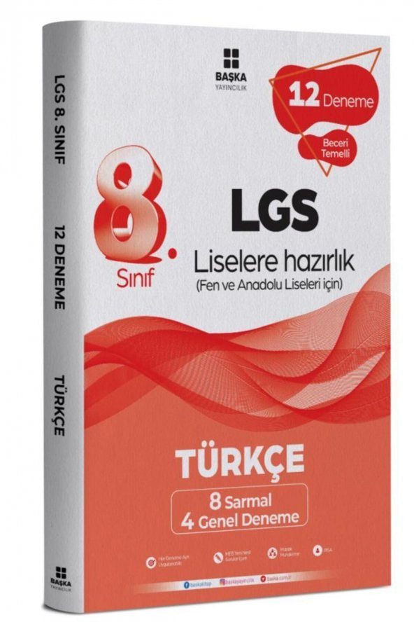 Başka Yayıncılık 8. Sınıf LGS Türkçe 12li Deneme