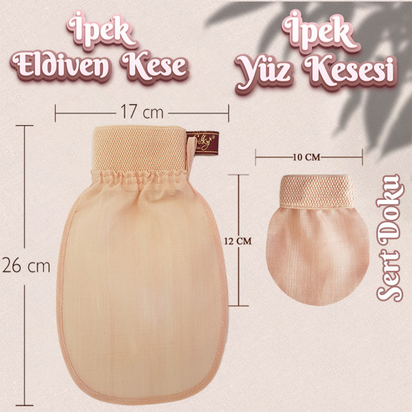 Silky Glows Hassasiyeti Düşük Ciltlere Özel İpek Vücut ve Yüz Kese Seti - 4