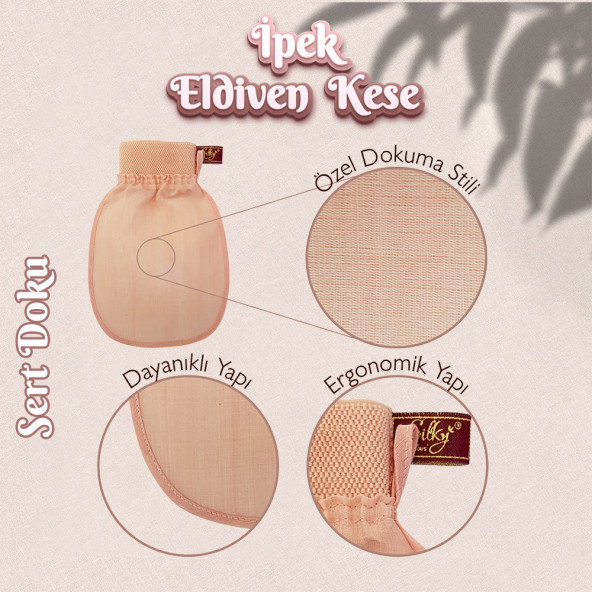 Silky Glows Hassasiyeti Düşük Ciltlere Özel İpek Vücut ve Yüz Kese Seti - 6