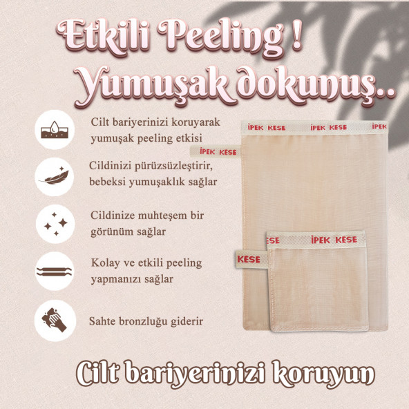 Silky Glows Hassasiyeti Düşük Ciltlere Özel İpek Vücut ve Yüz Kese Seti - 2