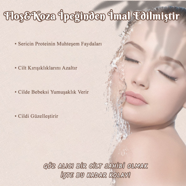 Silky Glows Koza İpeği & Floş (Floş İpeği) Çok Hassas Ciltlere Özel Vücut & Yüz Kese Seti - 7