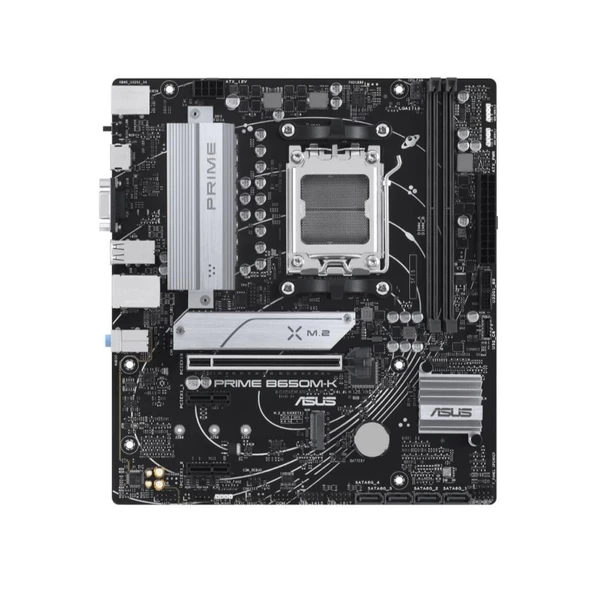 Asus Prime B650M-K AMD B650 6400+ MHz(OC) DDR5 AM5 Micro ATX Anakart - Resim 2