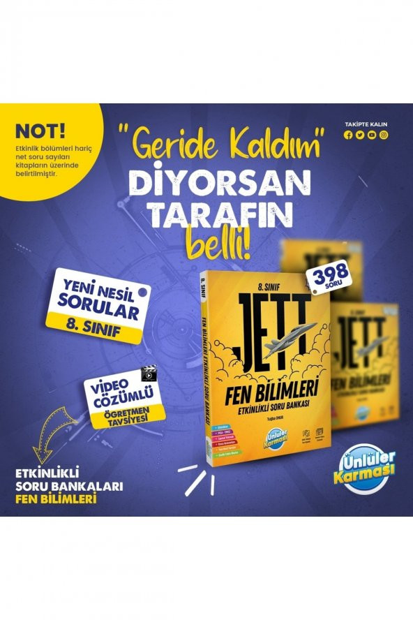 Ünlüler Karması 8. Sınıf JETT Fen Bilimleri Etkinlikli Soru Bankası - 2