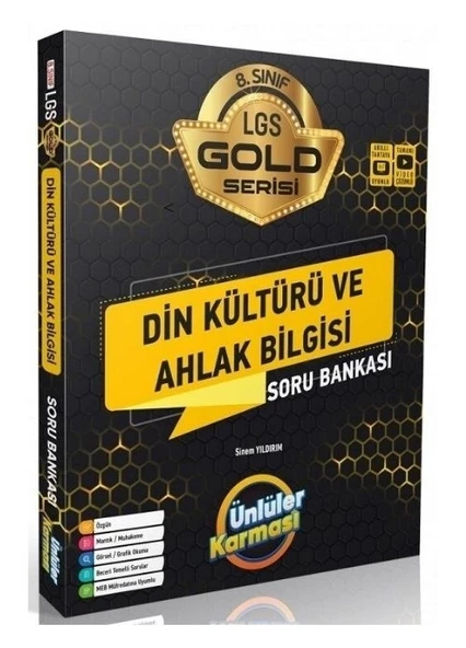 Ünlüler Karması 8. Sınıf LGS Din Kültürü ve Ahlak Bilgisi Ünlüler Karması Gold Soru Bankası