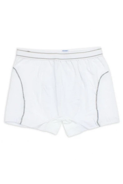 Tutku Çocuk Erkek Çocuk Beyaz 6 Adet Paket Likralı Boxer