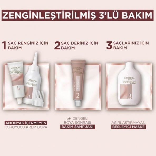 L’oréal Paris Excellence Creme Nude Renkler Saç Boyası – 7U Nude Kumral - 5