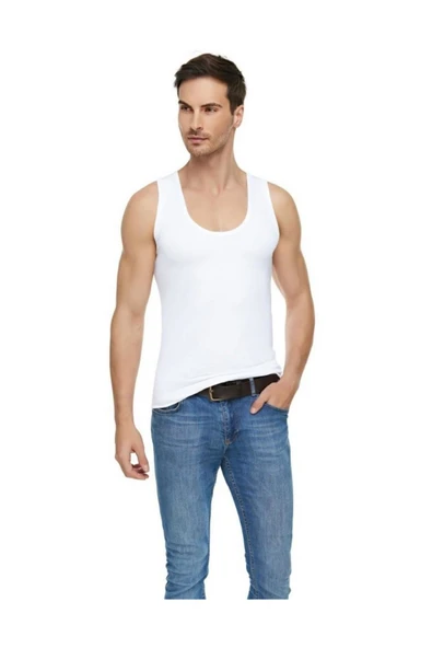 Tutku Erkek Askılı Siyah 3 Adet Paket Likralı Modal Atlet ürün görseli 1