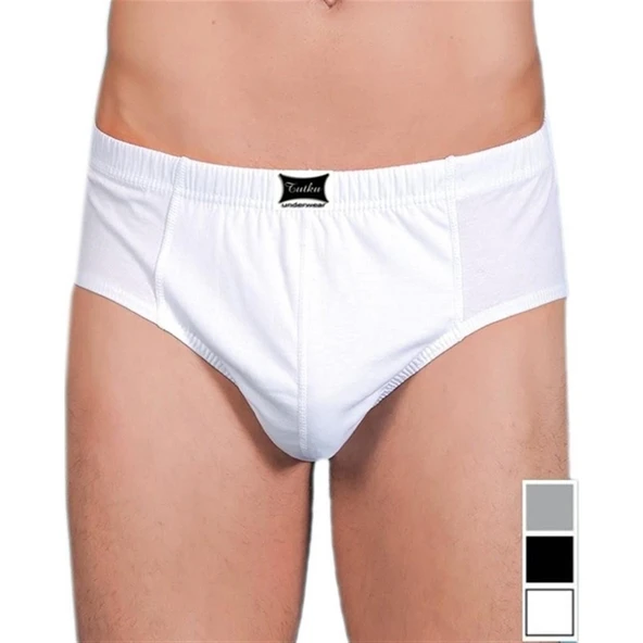 Tutku Erkek Slip Beyaz Külot Penye Kom 100 Pamuk 6 Adet