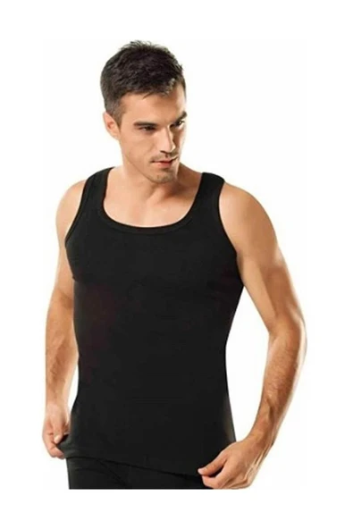 Tutku Erkek Askılı Siyah Atlet 12 Adet ürün görseli