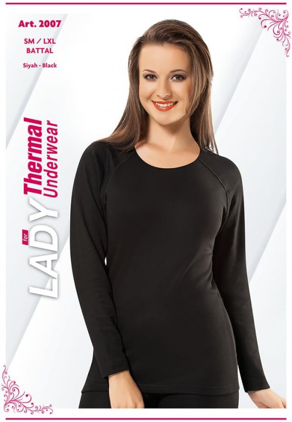 Kota Thermal Uzun Kol Bayan Termal İçlik Siyah 2007 2 Adet