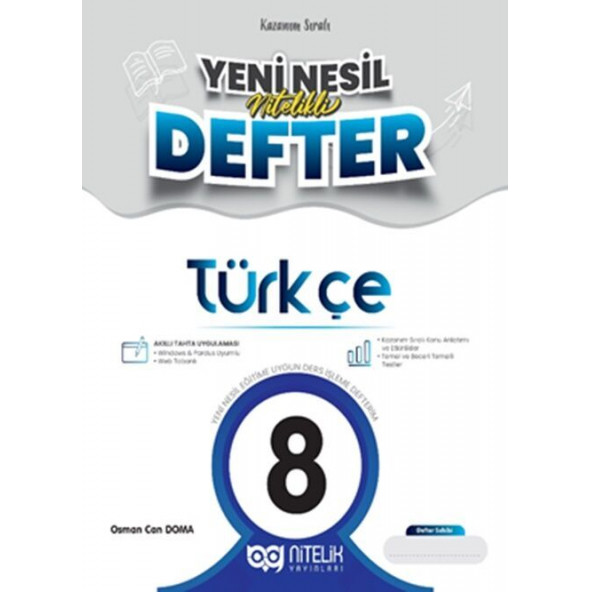 Nitelik Yayınları 8. Sınıf Türkçe Yeni Nesil Defter