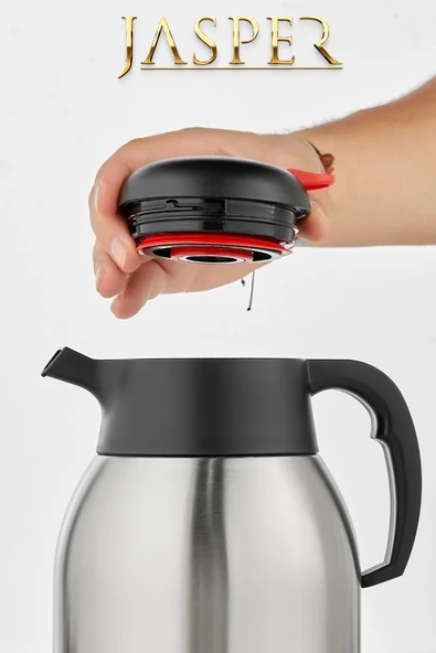 Jasper JPR-1200A 2 Litre Çift Kat Piknik Kamp Outdoor Çelik Çay Termosu - 5
