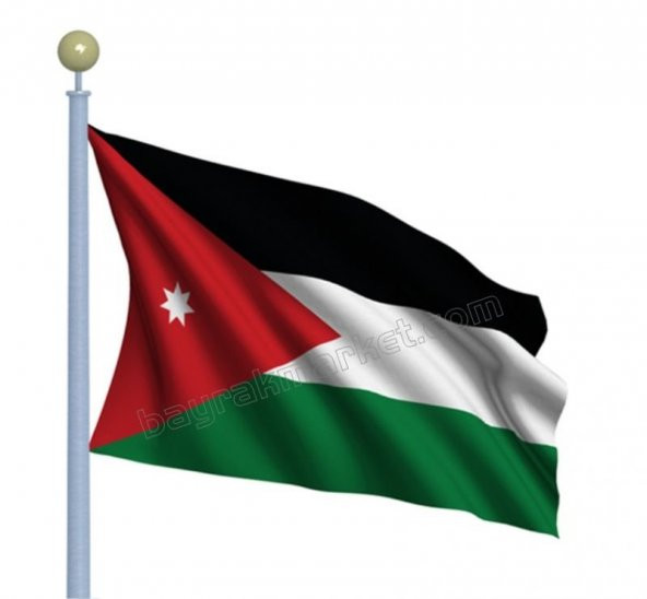 Ürdün Devlet Gönder Bayrağı 70x105