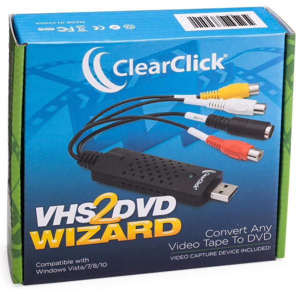 ClearClick VHS'den DVD'ye Sihirbazı - USB Video Yakalayıcı