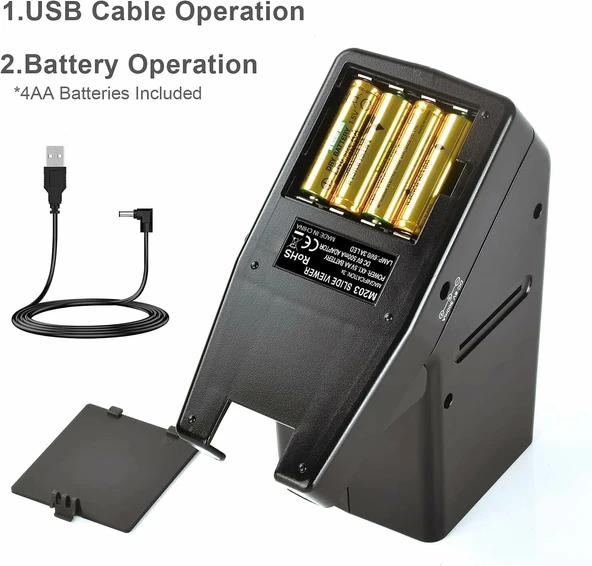 DIGITNOW 35mm Slayt Görüntüleyici, 3X Büyütme - 3