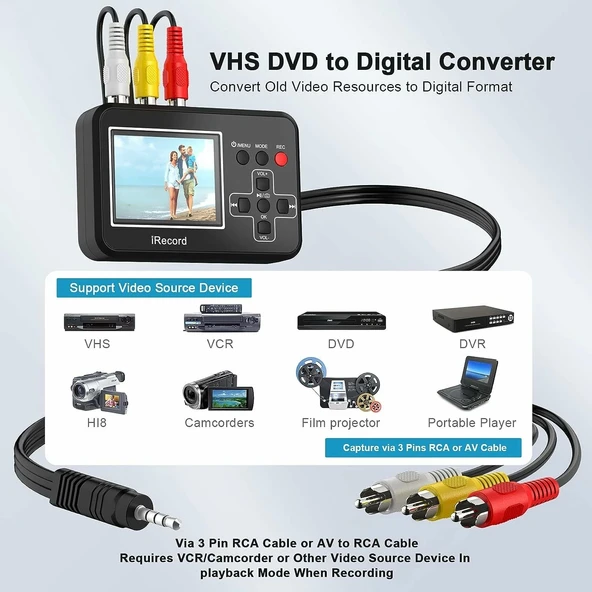 DIGITNOW Videodan Dijitale Dönüştürücü, VHS'den Dijitale Dönüştürücü - 2