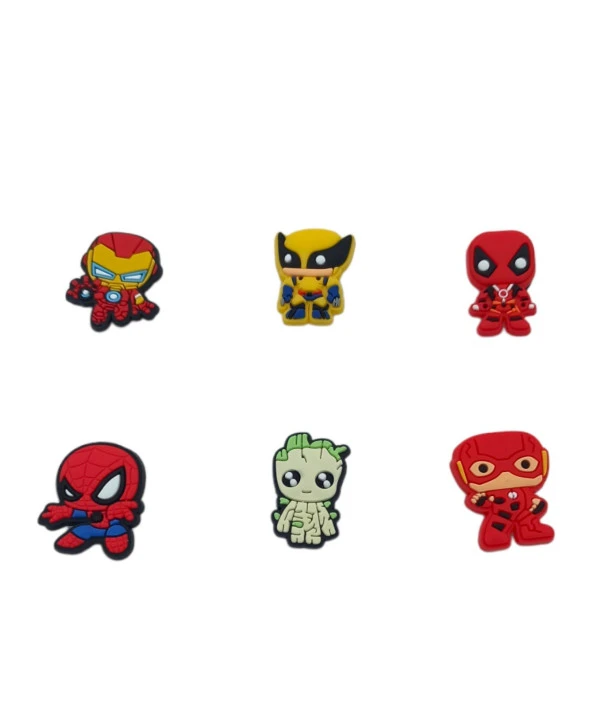 Güçlü Adımlar, Efsanevi Kahramanlar: Avengers Temalı 6'lı Terlik Süsleriyle Tarzınızı Gösterin - 2