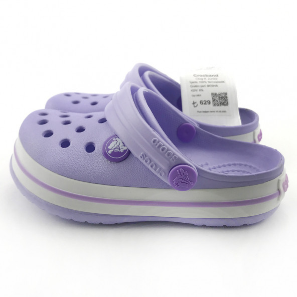 ÇOCUK CROCS CROCBAND İCONİC LİLA BEYAZ