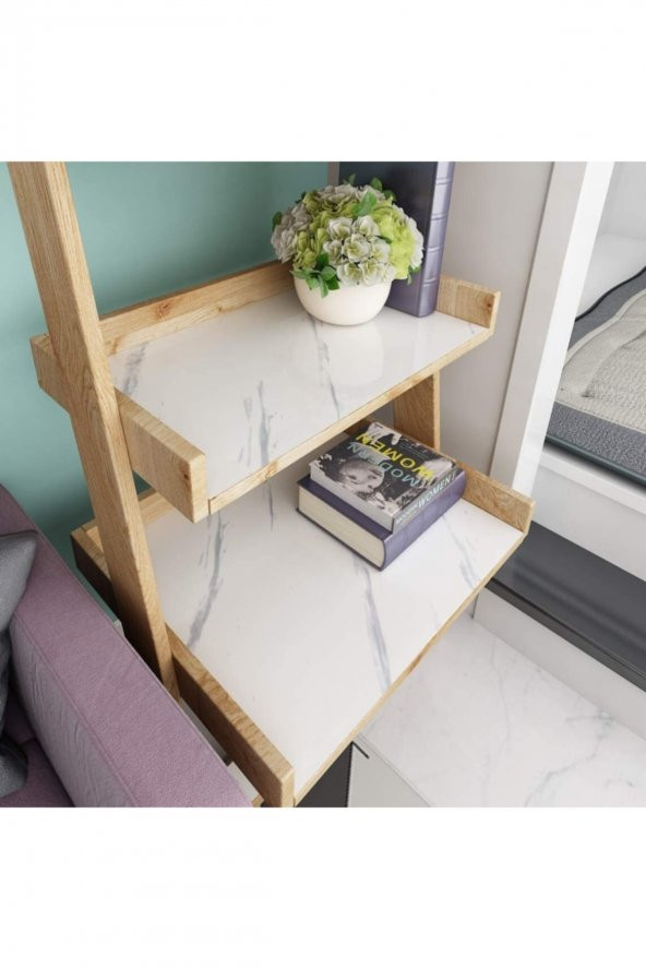 5 Mt Mermer Desenli Kendinden Yapışkanlı Su Geçirmez Tezgah Masa Mutfak Banyo Dekor Folyosu Sticker - 3