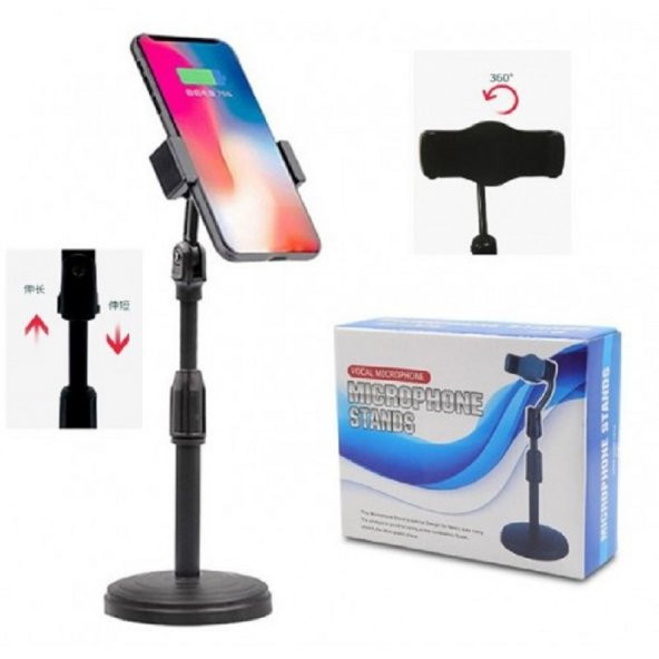 Masaüstü Teleskopik Telefon Tutucu Telefon Tutacağı Masa Üstü