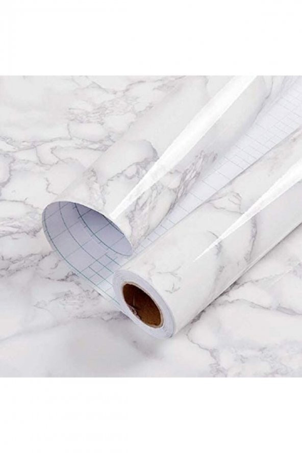 5mt X 60 Cm Mermer Desenli Masa Tezgah Mutfak Su Geçirmez Yapışkanlı Folyo Sticker