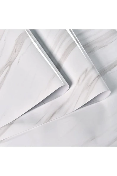 Horasan Ticaret Mermer Desenli Mutfak Tezgah Üstü Fayans Kaplama Yapışkanlı Folyo 5 Metre