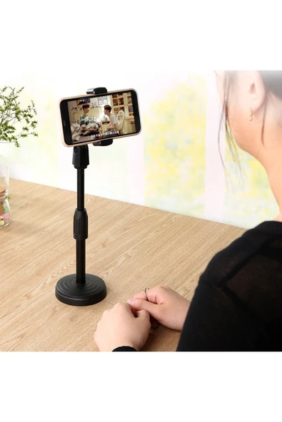 ENASHOP Portatıf 360 ° Masaüstü Ayarlanabilir Telefon Standı Tutucu - 1