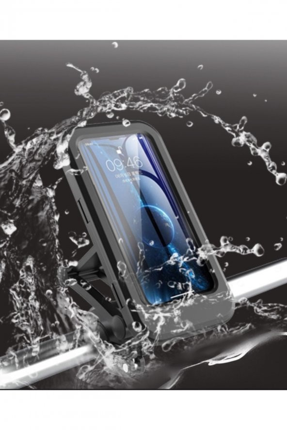 Samsung Uyumlu Zırhlı Ultra Sağlam Su Geçirmez Motosiklet Bisiklet Telefon Tutucu Full Kaplama