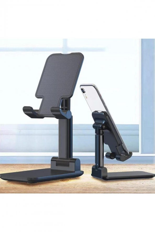 Siyah Katlanabilir Masaüstü Tablet Ve Telefon Tutucu Stand - 2