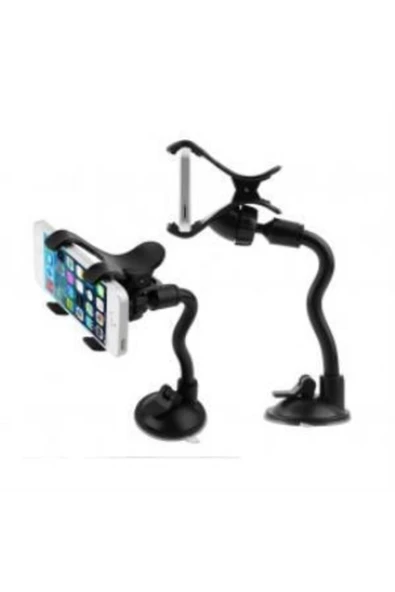 CMT Kıskaçlı Vantuzlu Araç Içi Telefon Tutucu Akrobat Cama Yapışan - 3