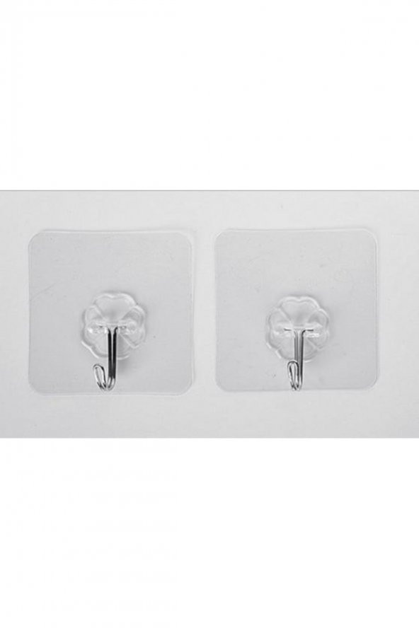 Kendinden Yapışkanlı Şeffaf Askı 5 Li Set Banyo Mutfak Askısı - 2