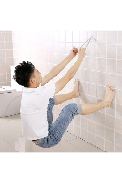 ENASHOP Kendinden Yapışkanlı Kancalı Mutfak Banyo Askısı Şeffaf 5 Adet - Resim 5