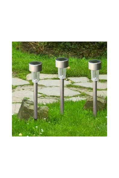 Horasan Ticaret Güneş Enerjili Aydınlatma Solar Saplama Bahçe Lamba 28 Cm (1 Adet) - 3