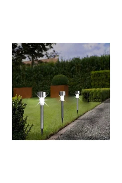 Horasan Ticaret Güneş Enerjili Aydınlatma Solar Saplama Bahçe Lamba 28 Cm (1 Adet) - 1