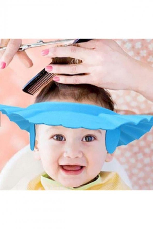 Bebek Banyo Şampuan Siperi Şapkası Köpük Siperlik Pembe