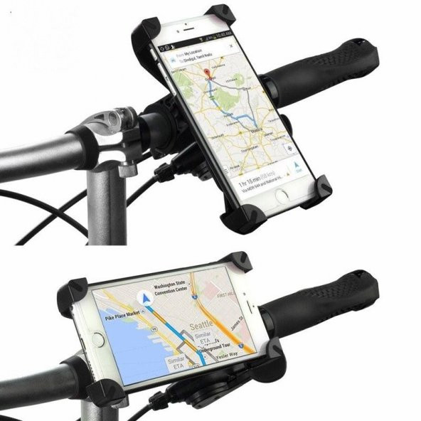 Bisiklet Motosiklet Ayarlanabilir Gidon Bağlantılı Telefon Tutucu