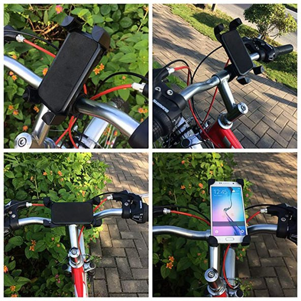 Bisiklet Motosiklet Ayarlanabilir Gidon Bağlantılı Telefon Tutucu