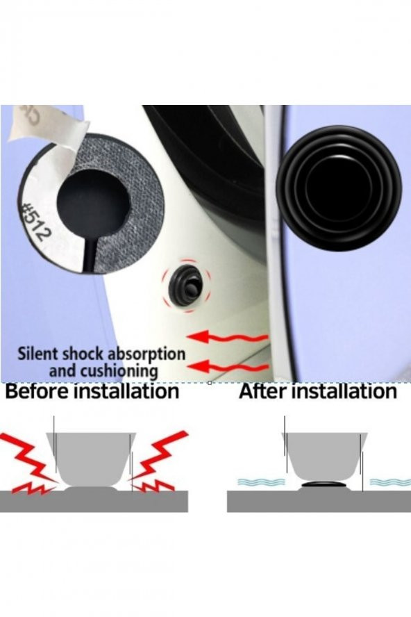 Araba Kapı Ses Darbe Emici Pad 10 Adet