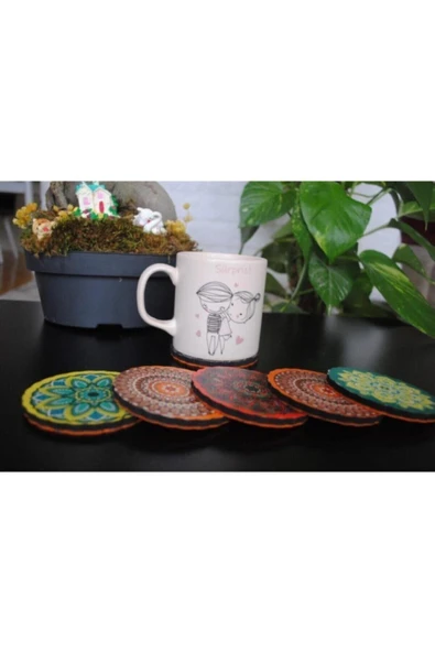 YİĞİTER Megaparkavm Mandala Bardak Altı 6'lı Bardak Altı - 4