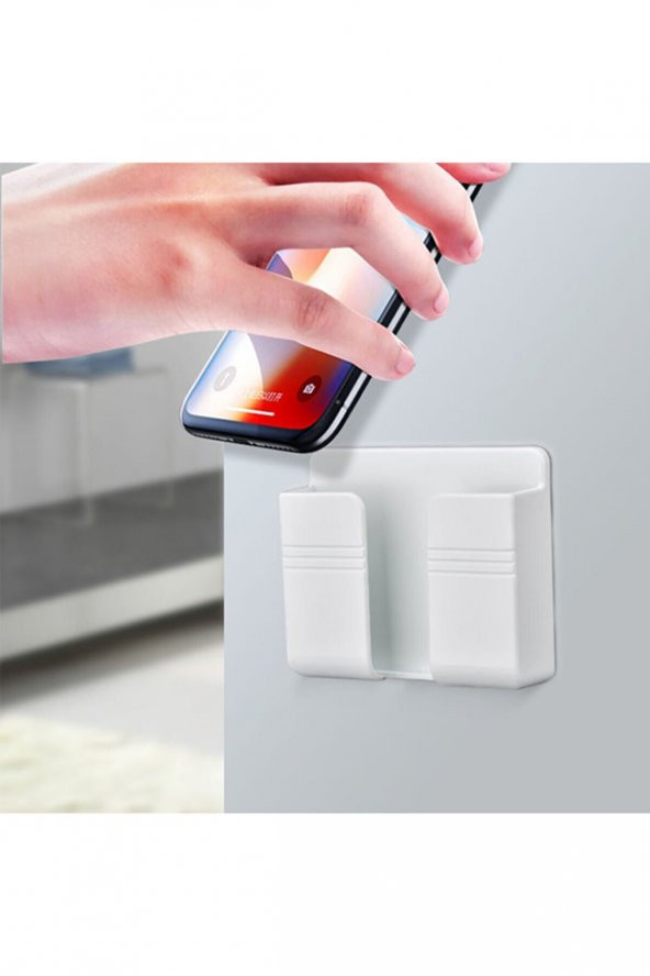 Telefon Ve Kumanda Standı Duvara Monte Telefon Tutacağı Kumanda Tutacağı - 3