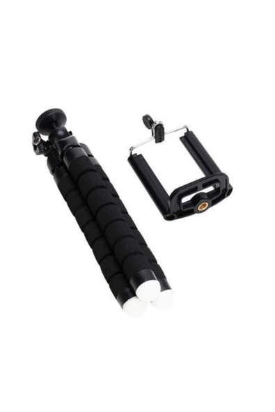 Horasan Ticaret Tripod Telefon Tutucu Profesyonel Fotoğraf Ve Video Çekimi Kamera Tripot 180°döner Youtuber Tripodu - 4