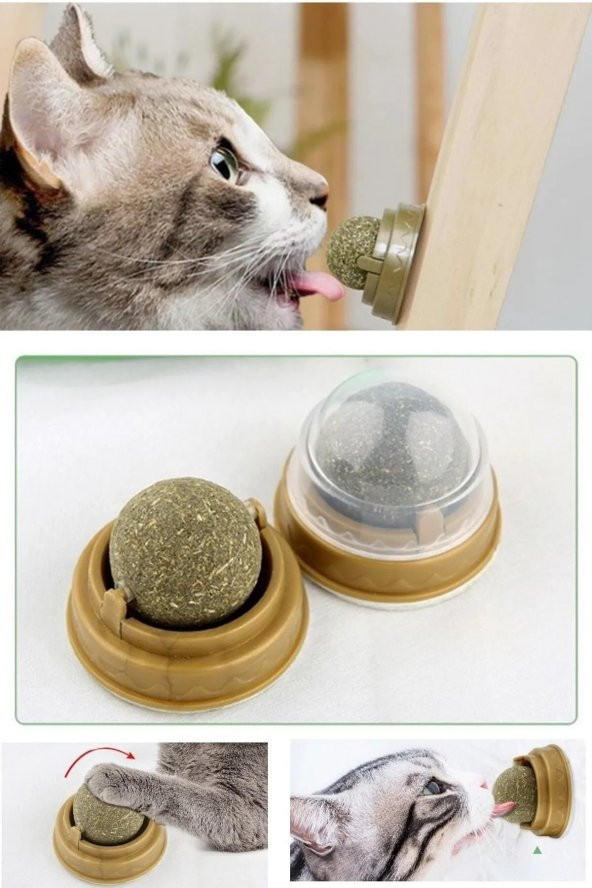 Doğal Catnipli Yenilebilir Kedi Nanesi Otu Oyun Topu Oyuncağı Cat Mint Top Oyuncak