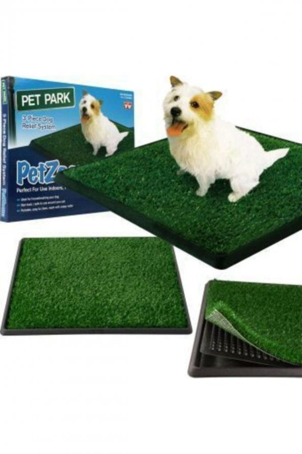Petzoom Pet Park Köpek Tuvalet Eğitim Parkı Büyük, 64cm X 51cm X 3.8cm Pet Park